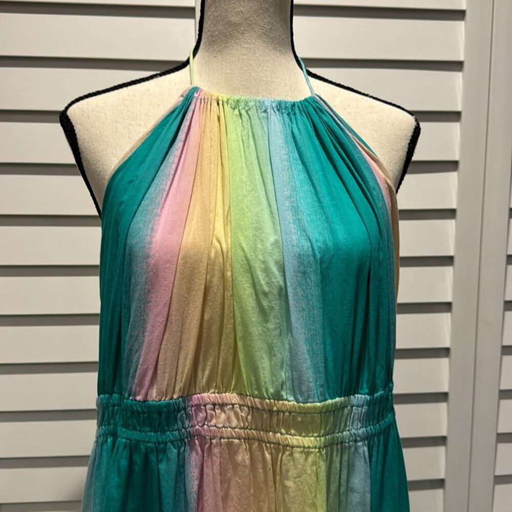 ASOS Halter Neck Colorful Beach Swim Dress with side Slits. - Picture 2 of 12